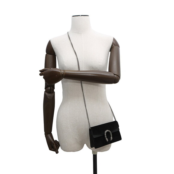 Gucci Dionysus Super Chain Shoulder Bag Velvet Black - Picture 4 of 11